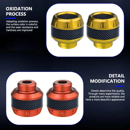 4PCS Motorcycle Crash Protectors Front Fork Slider Cups