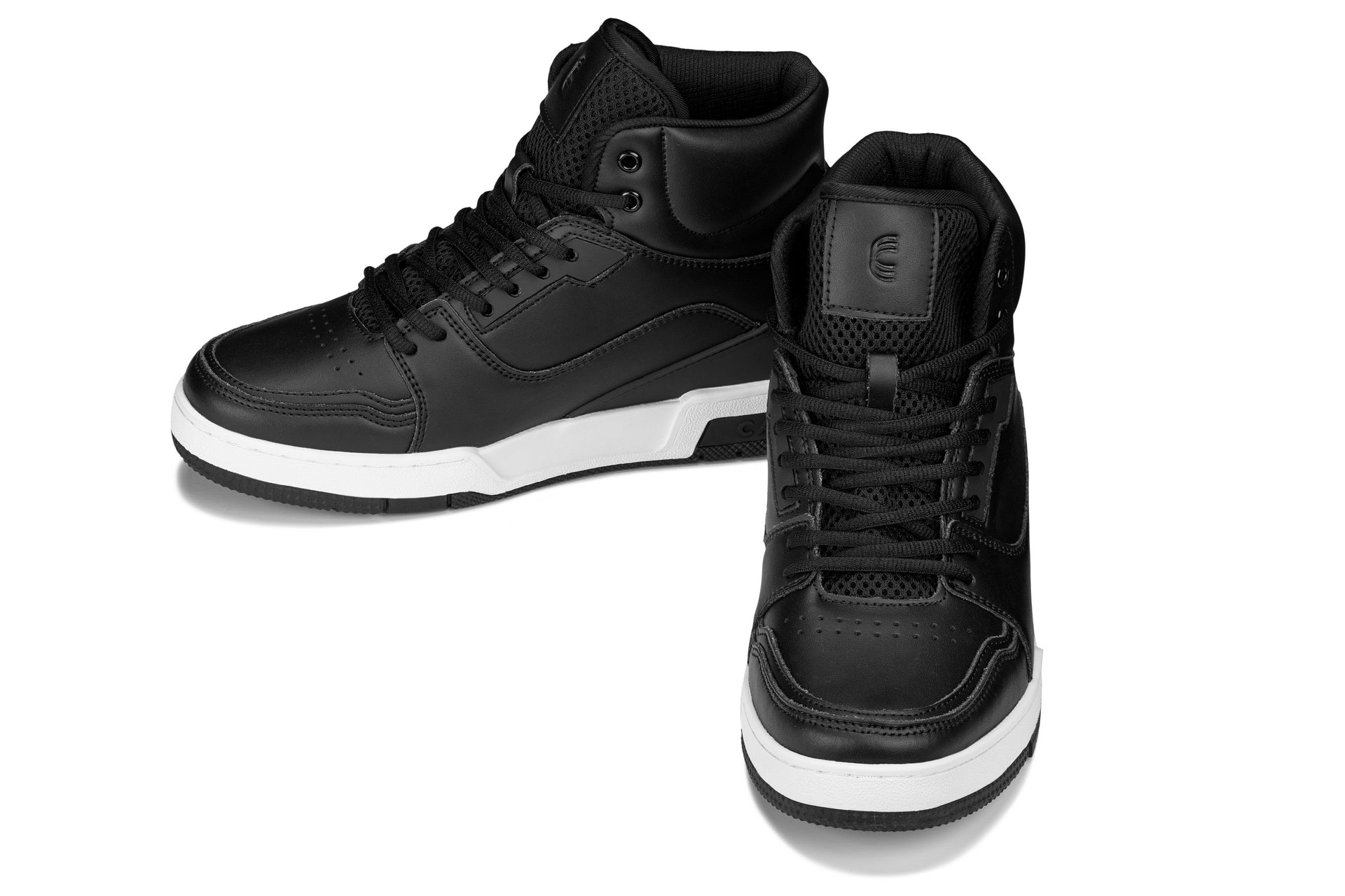 CALTO - S4750 - 3 Inches Taller (Black) - High Top Sneakers - Triathlete Store