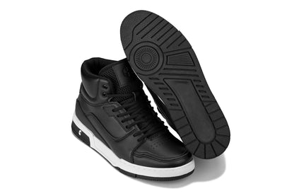 CALTO - S4750 - 3 Inches Taller (Black) - High Top Sneakers - Triathlete Store