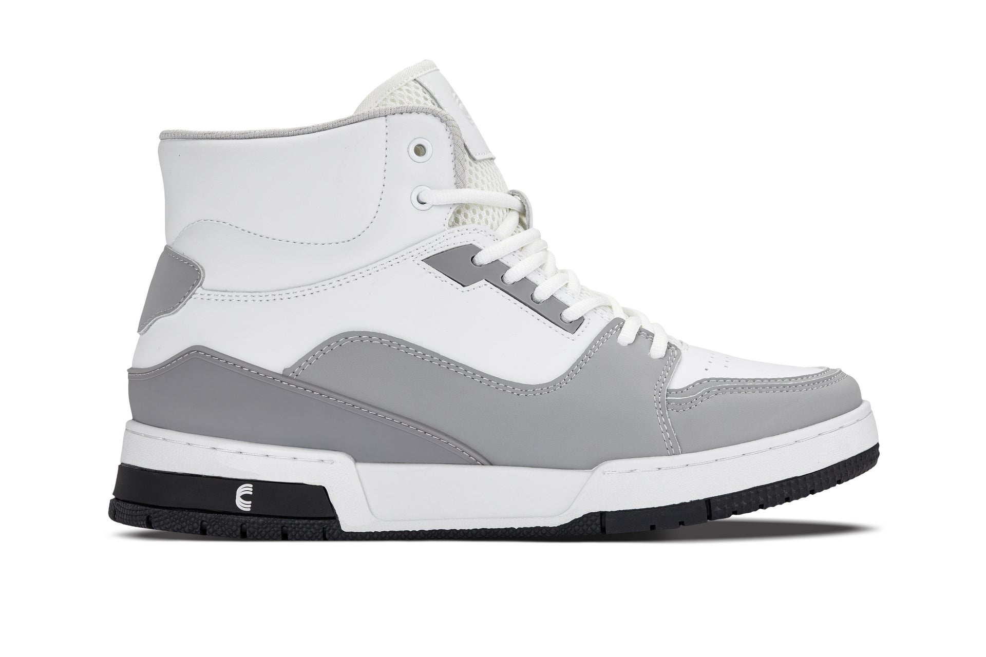 CALTO - S4751 - 3 Inches Taller (White/Grey) - High Top Sneakers - Triathlete Store