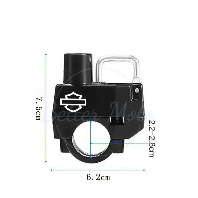 Motorcycle Helmet Lock Anti-theft Security Safety For Handlebar