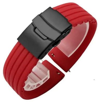 Suunto Race, Vertical & 9 Peak Ribbed Silicone Band, Folding Clasp