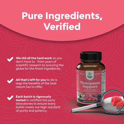 Angelica, Chasteberry & Black Cohosh Extracts, Complete Herbal Supplement for Women's Menopause - Multi-Benefit, 90 Capsules