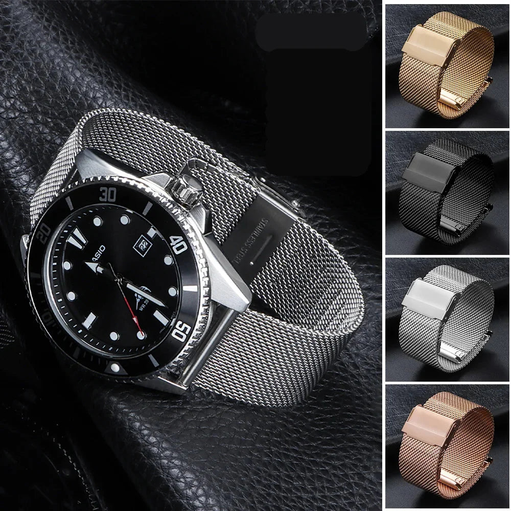 Samsung Galaxy Watch 7, 6, 5, 4 & FE Milanese Mesh Band with Sliding Clasp