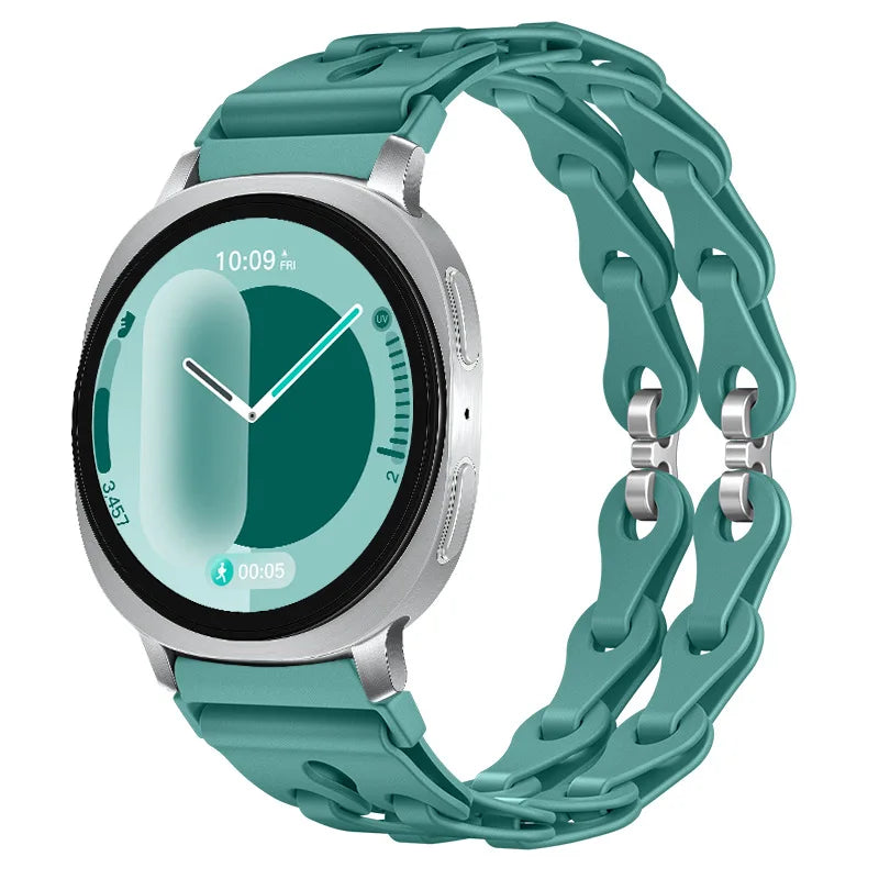 Samsung Galaxy Watch8, 9 & Ultra Silicone Chain Link Band