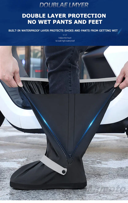 Motorcycle Shoe Cover Non-Slip Waterproof For Rainy Day