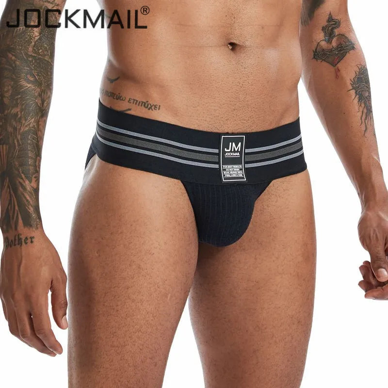 Men's JOCKMAIL JM364 - Old School Brief Black