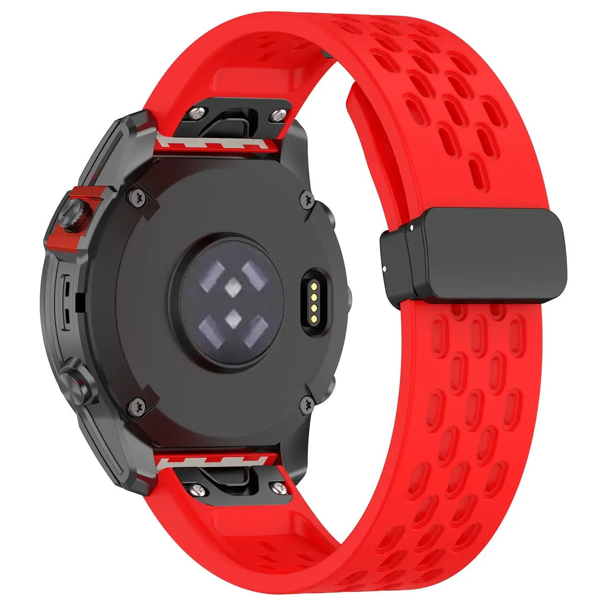 Garmin QuickFit 20/22/26mm Perforated Silicone Magnetic Clasp Band