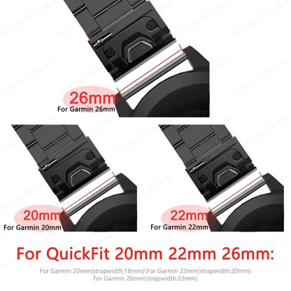 Garmin Stainless Steel Strap - Durable QuickFit Bracelet