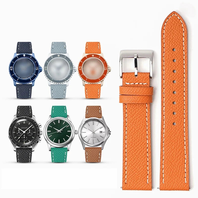 Samsung Galaxy Watch 7, 6, 5, 4 & FE Epsom Calfskin Leather Band