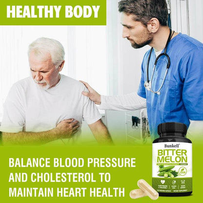 Bitter Melon Extract, Supports Blood Pressure, Weight Management, Balanced Blood Sugar Health & Circulation, 120 Capsules
