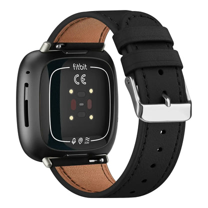Fitbit Versa & Sense Leather Band - Premium Classic Design