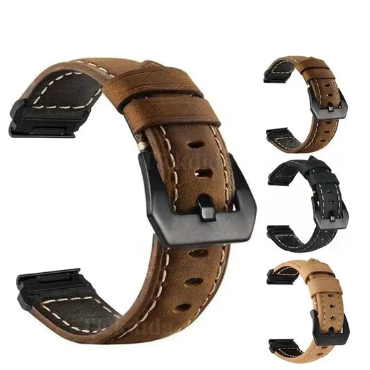 Garmin Leather Band - Soft, Comfortable, QuickFit Design
