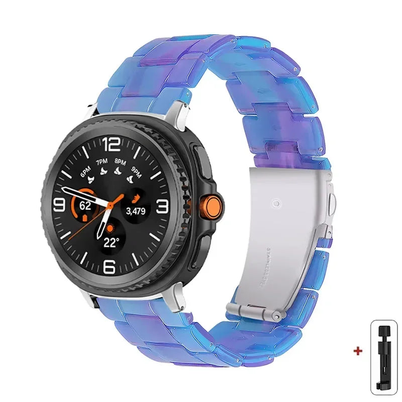 Samsung Galaxy Watch8, 9 & Ultra Resin Link Band, 40 Patterns