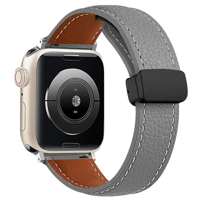 Apple Watch Leather Band - Premium Stylish Strap with Buckle