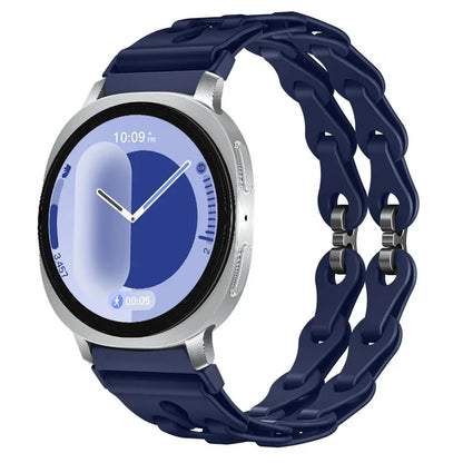 Samsung Galaxy Watch8, 9 & Ultra Silicone Chain Link Band
