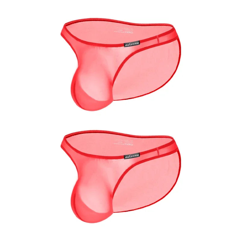 Men Underwear Low-rise Pouch Transparent
