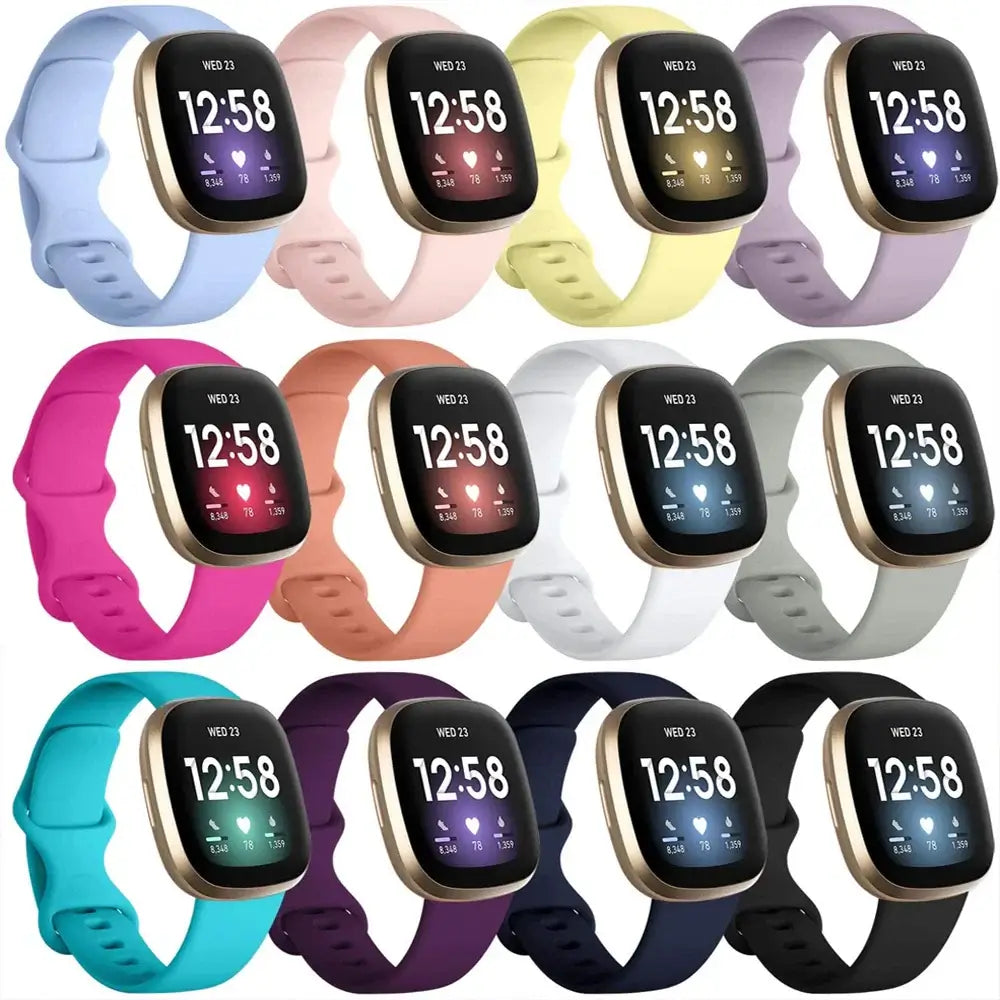 Fitbit Versa & Sense Silicone Band - Durable Stylish Straps