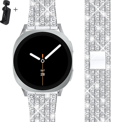 Samsung Galaxy Watch8, 8 Classic & 9 Rhinestone Steel Link Bracelet