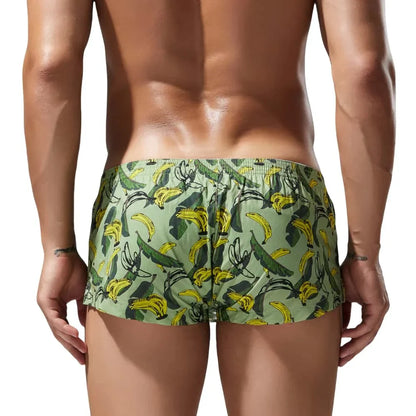 SEOBEAN New Men's 100% Cotton Boxer Shorts Men Underwear Boxers Loungewear Shorts High Quality Underpants Boxershorts