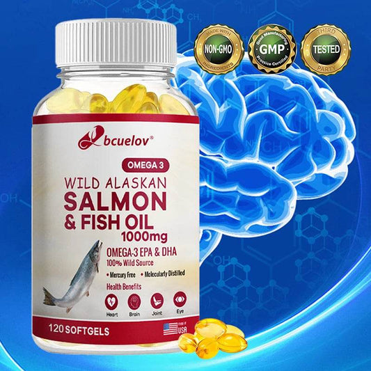 Omega 3 EPA/DHA Fish Oil 1000 mg - Fish Oil Supplement - Supports Heart Health, Pain Relief & Cognitive Function, 120 Capsules