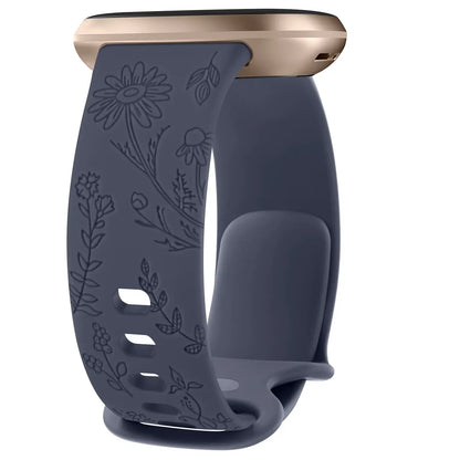 Fitbit Versa & Sense Silicone Band - Durable Floral Design