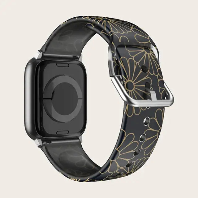 Apple Watch Patterned & Clear Silicone Band with Buckle