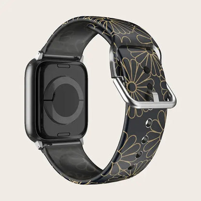 Apple Watch Patterned & Clear Silicone Band with Buckle