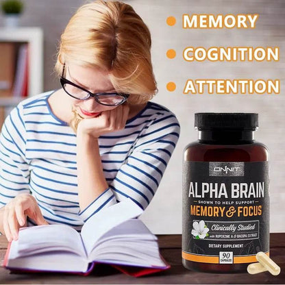 Brain Health Supplement Capsules - Supports Memory Concentration And Cognitive Processing Speed - 90 Count Bottle