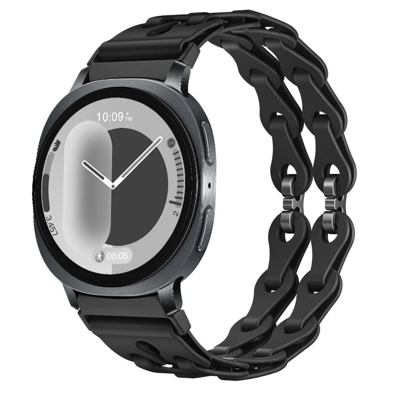 Samsung Galaxy Watch8, 9 & Ultra Silicone Chain Link Band