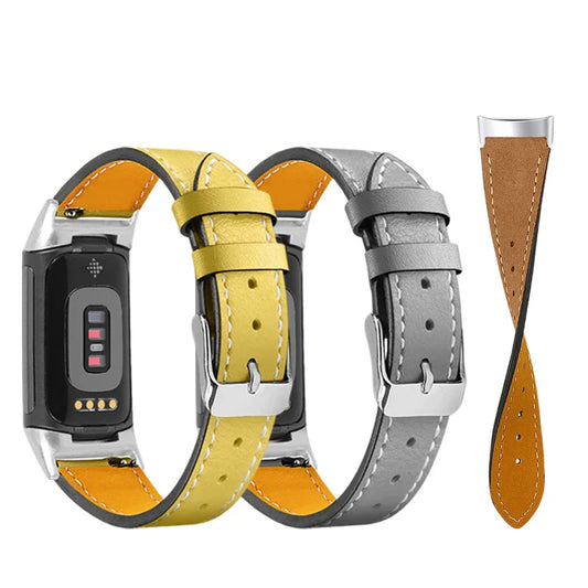 Fitbit Charge 5 6 Leather Strap - Stylish and Comfortable