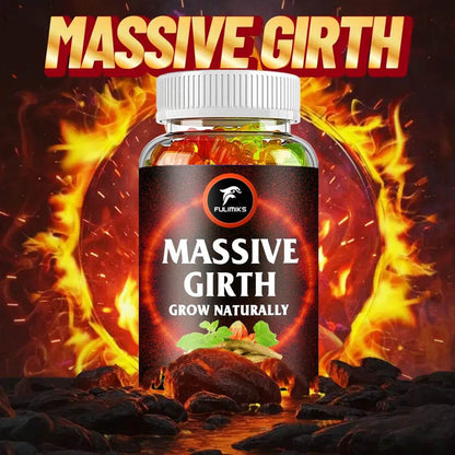 Massive Girth Men's Gummies High-Performance Extract - Energy, Stamina, Natural Grow Gummies