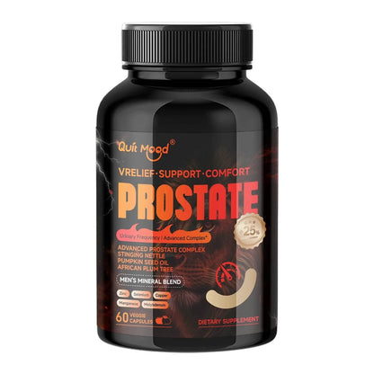Quit mood - Advanced Prostate Support | Stinging Nettle, Pumpkin Seed Oil & African Plum Extract | 60 Caps - Men’s Health Focus