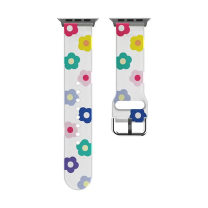 Apple Watch Patterned & Clear Silicone Band with Buckle