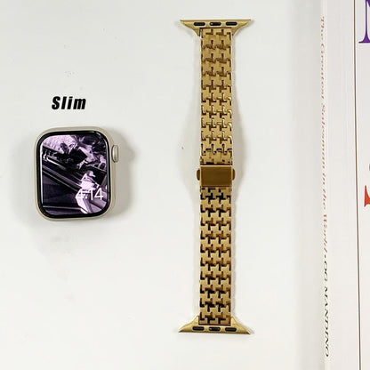 Women Gold Wristband for Apple Watch Band Series 11/10/9/8/7/6/5/4/ SE / Ultra 1/2/3