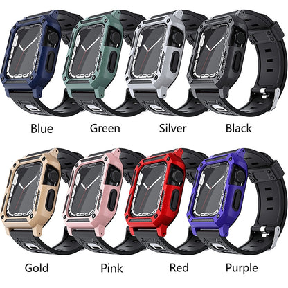 Silicone Strap For Apple Watch Band+Case