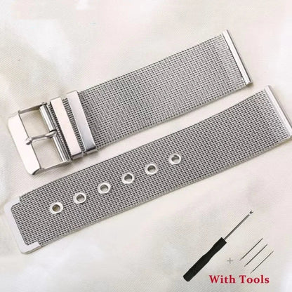 Samsung Galaxy Watch 7, 6, 5, 4 & FE Milanese Mesh Buckle Band, Spring Bars & Tool