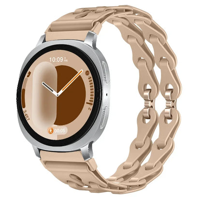 Samsung Galaxy Watch8, 9 & Ultra Silicone Chain Link Band