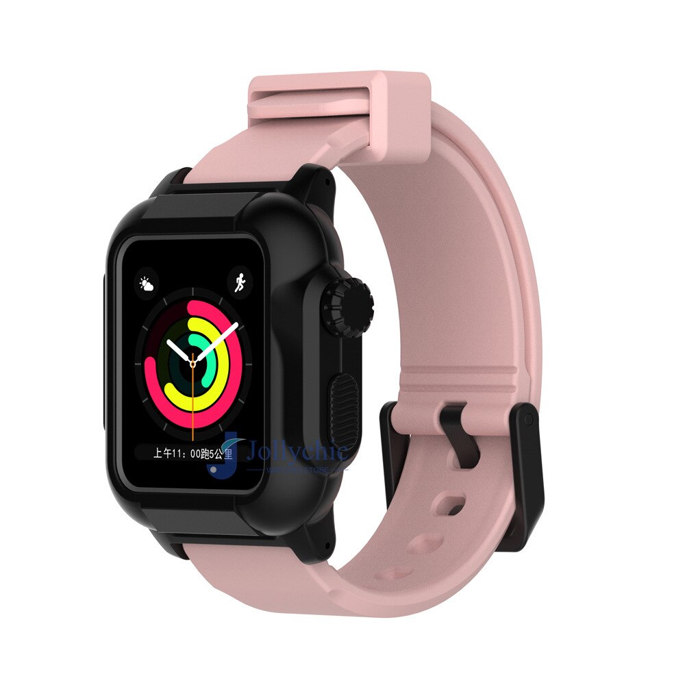 Silicone Band+Case For Apple Watch Strap
