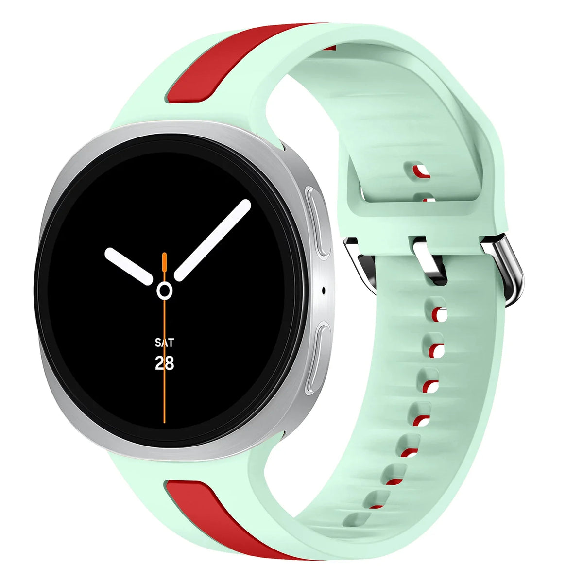 Samsung Galaxy Watch8, 8 Classic & 9 Two-Tone Stripe Silicone Band