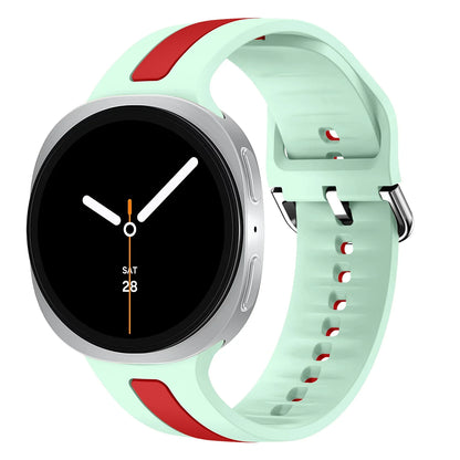 Samsung Galaxy Watch8, 8 Classic & 9 Two-Tone Stripe Silicone Band