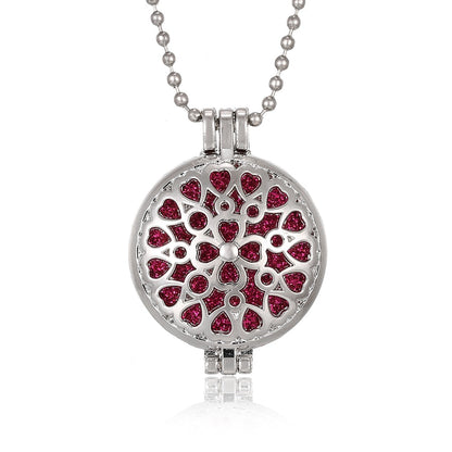 New Aromatherapy Diffuser Necklace Vintage Flower Butterfly Open Locket Aroma Pendant Perfume Essential Oil Diffuser Necklace