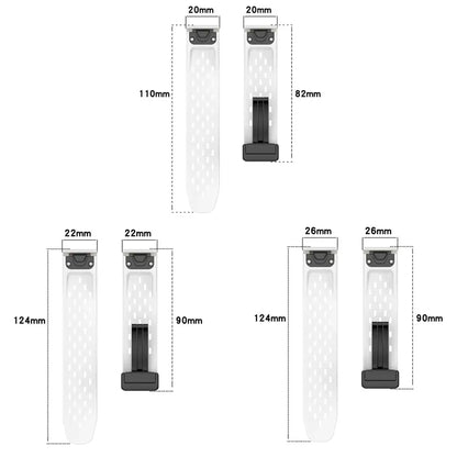 Garmin QuickFit 20/22/26mm Perforated Silicone Magnetic Clasp Band