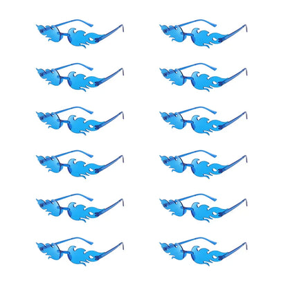 12 PCS  Flame Shaped Sunglasses