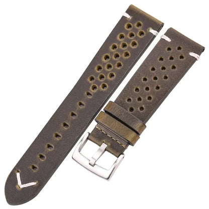 TicWatch Pro 5, Pro 3 & E3 Perforated Leather Band with V Stitch