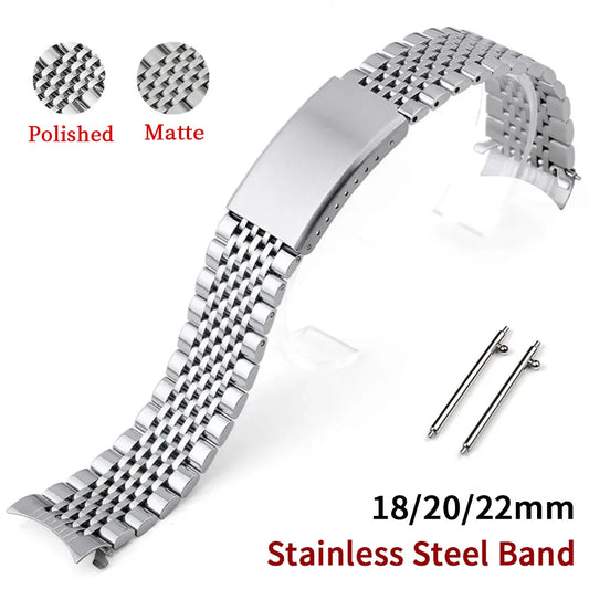 Samsung Galaxy Watch 7, 6, 5, 4 & FE Beads of Rice Steel Bracelet