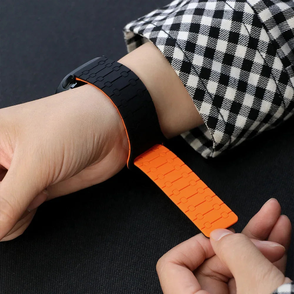 Samsung Galaxy Watch8, 9 & Ultra Two-Tone Magnetic Silicone Band