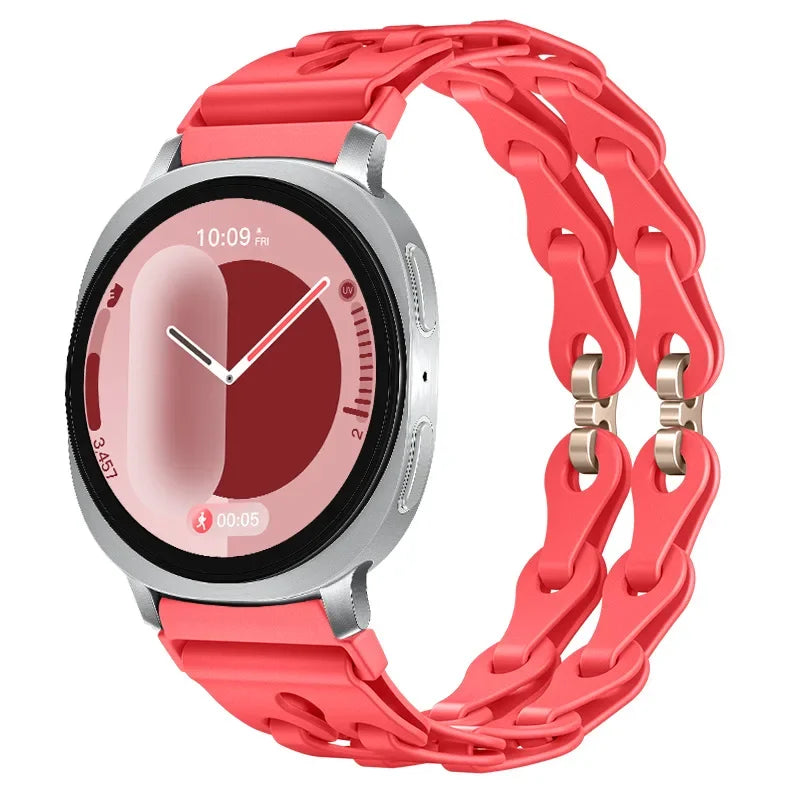 Samsung Galaxy Watch8, 9 & Ultra Silicone Chain Link Band