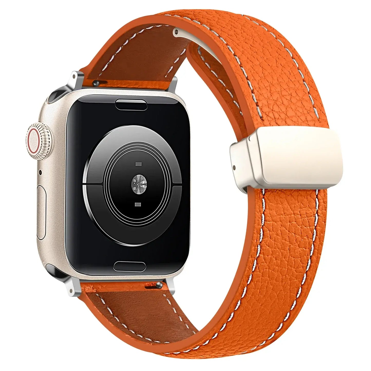 Apple Watch Leather Band - Premium Stylish Strap with Buckle