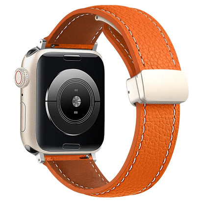 Apple Watch Leather Band - Premium Stylish Strap with Buckle